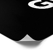 Goatea Funny Goat Tee Pun Dark BG Poster (Ecke)