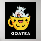 Goatea Funny Goat Tee Pun Dark BG Poster (Vorne)