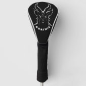 Goathic | Gothic Pun | Satanic Goat Golf Headcover (Vorderseite)