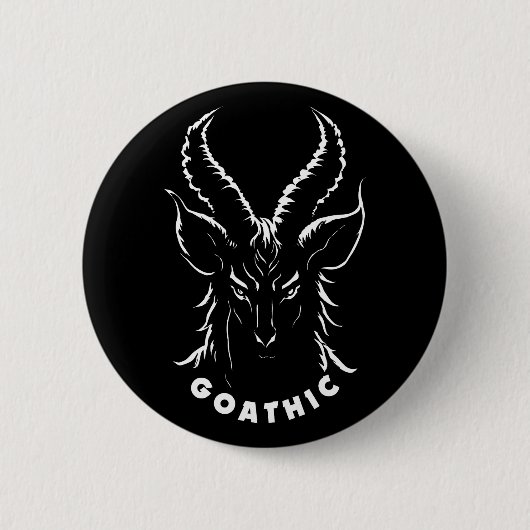 goathisch | Gothic Pun | Satanziege Button (Vorderseite)