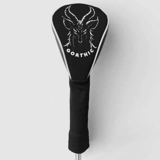 goathisch | Gothic Pun | Satanziege Golf Headcover (Vorderseite)