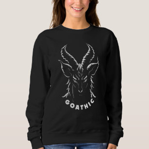 goathisch Gothic Pun Satanziege Sweatshirt