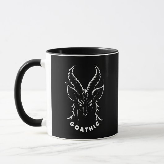 goathisch | Gothic Pun | Satanziege Tasse (Links)