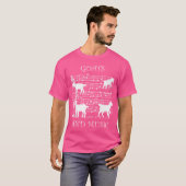 Goats And Music Notes Musician Piano T-Shirt (Vorne ganz)