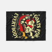 Goats For Everybody Santa Funny Christmas Goat Mom Fleecedecke (Vorderseite (Horizontal))
