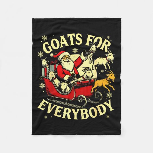 Goats For Everybody Santa Funny Christmas Goat Mom Fleecedecke (Vorderseite)