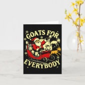 Goats For Everybody Santa Funny Christmas Goat Mom Karte (Gelbe Blume)