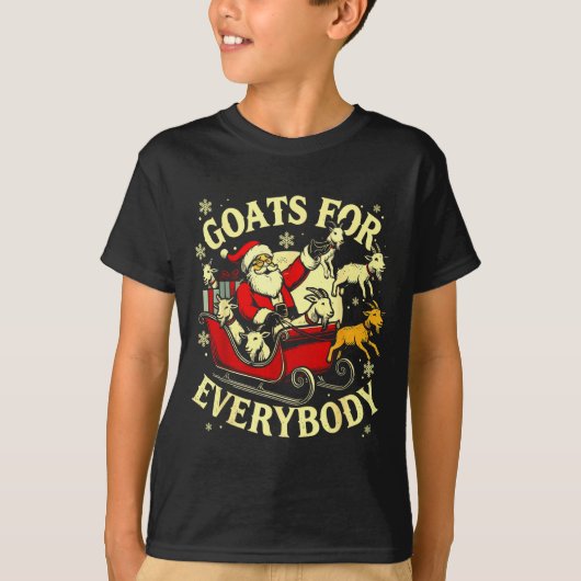 Goats For Everybody Santa Funny Christmas Goat Mom T-Shirt (Vorderseite)
