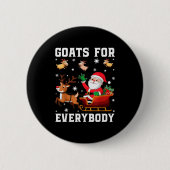 Goats For Everybody Santa Sleigh Funny Christmas G Button (Vorderseite)
