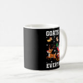 Goats For Everybody Santa Sleigh Funny Christmas G Kaffeetasse (VorderseiteRechts)