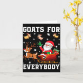 Goats For Everybody Santa Sleigh Funny Christmas G Karte (Gelbe Blume)