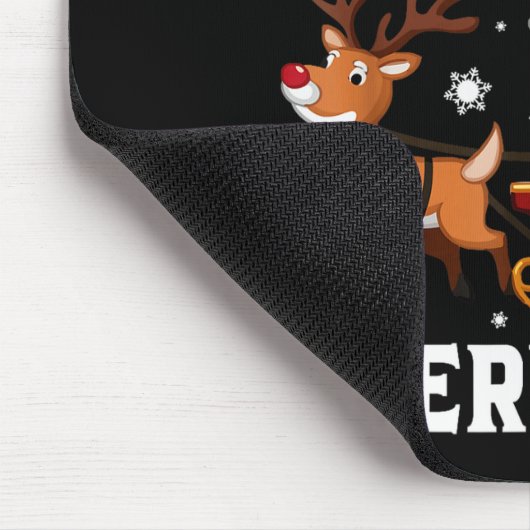 Goats For Everybody Santa Sleigh Funny Christmas G Mousepad (Ecke)