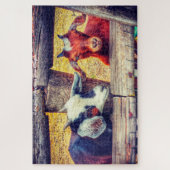 Goats Hood River Oregon. Weihnachtsgrüße Puzzle (Vertikal)