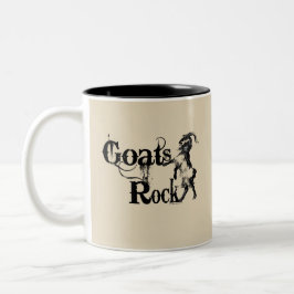 GOATS ROCK | von TotallyGoatally™ Zweifarbige Tasse