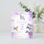 Goats Watercolor Girls Geburtstagsparty (Stehend Vorderseite)