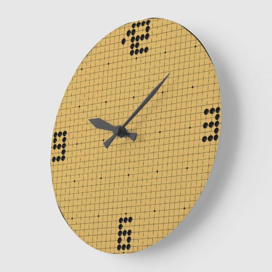 Goban Clock - Black Stones - 3-6-9-12 Große Wanduhr (Winkel)