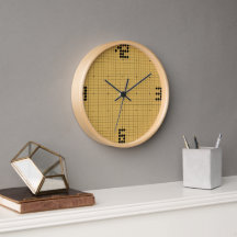 Goban Clock - Black Stones - 3-6-9-12