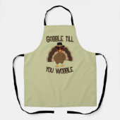 Gobble, bis du coolen Truthahn-Erntedank wackelst Schürze (Vorderseite)