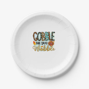 Gobble bis du den grafischen Shirt-Erntedank wacke Pappteller