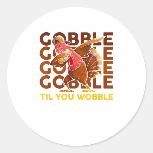 gobble, bis du dich mit der Putenherde abmischst Runder Aufkleber (Vorderseite)