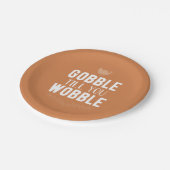 Gobble bis du Erntedank Paper-Teller wackelst Pappteller (Schrägansicht)