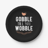 Gobble bis du Erntedank Paper-Teller wackelst Pappteller (Vorderseite)