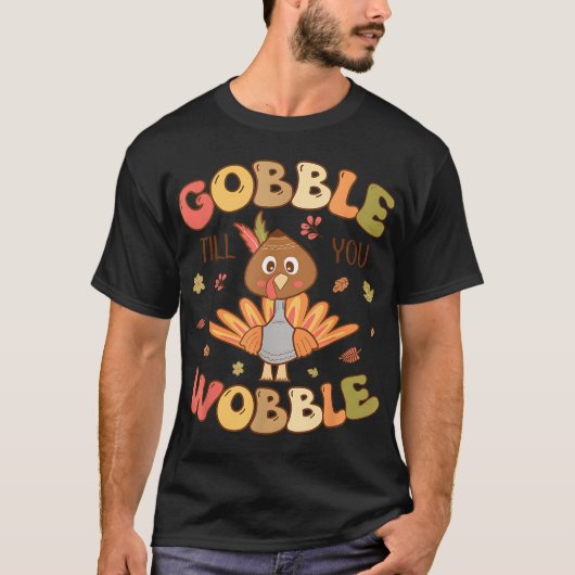 Gobble, bis du Kinder zum Kindergarten Thanksg bek T-Shirt (Vorderseite)