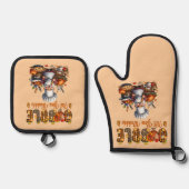 Gobble bis du Ofen-Mitt und Pot-Holder trägst Ofenhandschuh & Topflappen-Set (Vorderseite)