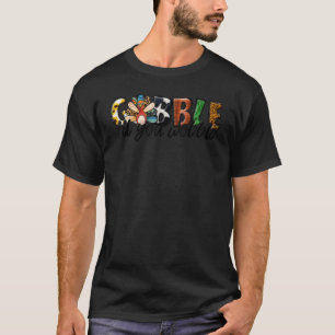 Gobble bis du träumst Türkei Leopard Erntedank T-Shirt