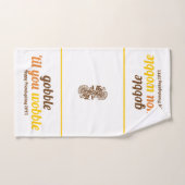 Gobble 'bis du Typografie-Freundschaften wackelst Handtuch (Handtuch)