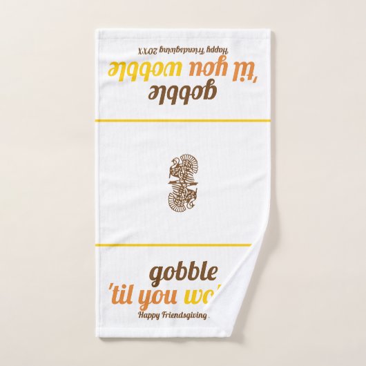 Gobble 'bis du Typografie-Freundschaften wackelst Handtuch (Handtuch)