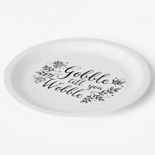 Gobble bis du wackelst pappteller (Schrägansicht)