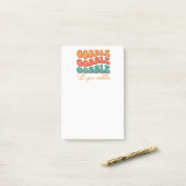 Gobble, bis du wackelst post-it klebezettel (Auf Schreibtisch)