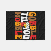 Gobble bis du willst Türkei Retro Fall Thanksgiv Fleecedecke (Vorderseite (Horizontal))