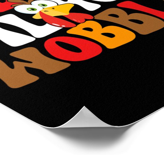 Gobble bis du willst Türkei Retro Fall Thanksgiv Poster (Ecke)