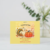 Gobble bis du Wobble Einladungspostkarte (Stehend Vorderseite)