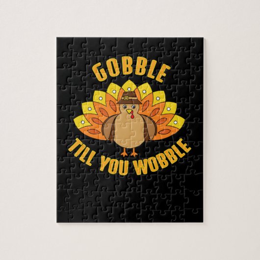 Gobble bis du Wobble Funny Erntedank Puzzle (Vertikal)
