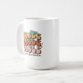 Gobble bis du Wobble Funny Retro Erntedank Kaffeetasse (Vorderseite Links)