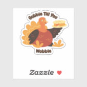Gobble bis You Wobble Classic T - Shirt.png Aufkleber (Blatt)