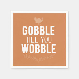 Gobble bis You Wobble Erntedank Napkins Serviette