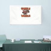 Gobble bis You Wobble - Funny Turkey Cartoon Clas Banner (Messeveranstaltung)