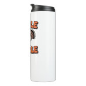 Gobble bis You Wobble - Funny Turkey Cartoon Clas Thermosbecher (Nach rechts gedreht)