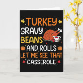 Gobble, dass Sie die Türkei Pilgrim Jungen Männer Karte (Gelbe Blume)