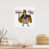 Gobble Dies - die Türkei sprechen Poster (Küche)