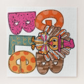 Gobble Funny Erntedank Türkei Abendessen Spaß Kind Puzzle (Horizontal)