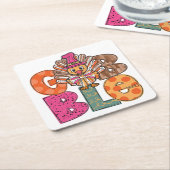 Gobble Funny Erntedank Türkei Abendessen Spaß Rechteckiger Pappuntersetzer (angewinkelt)