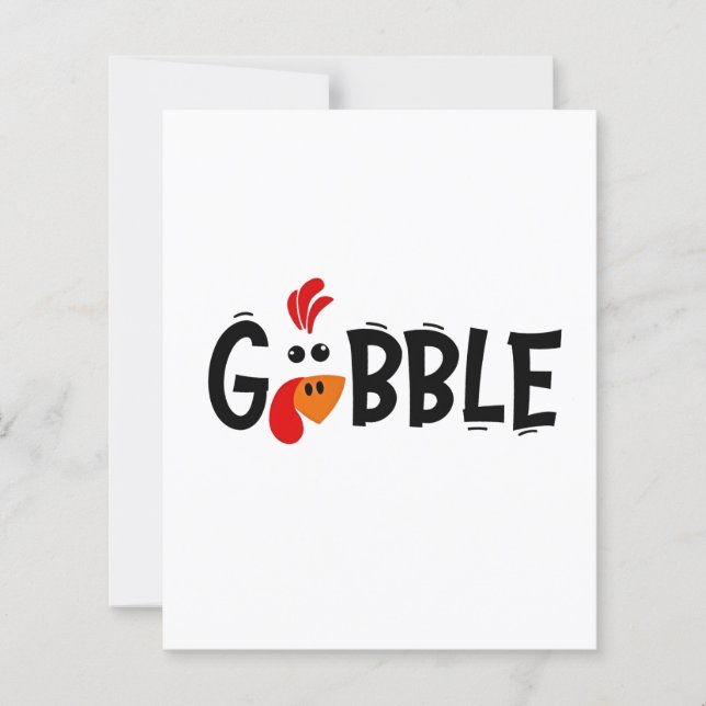 Gobble Funny Erntedank Türkei Fest (Vorderseite)