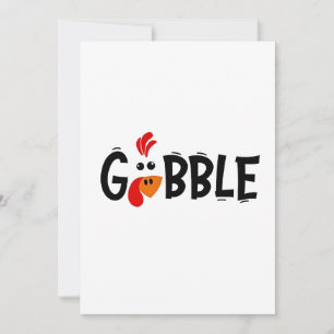 Gobble Funny Erntedank Türkei Fest Feiertagskarte