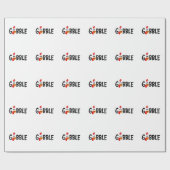 Gobble Funny Erntedank Türkei Fest Geschenkpapier (Flach)