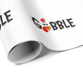 Gobble Funny Erntedank Türkei Fest Geschenkpapier (Rolleneckpunkt)